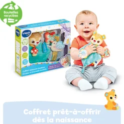 Coffret naissance toudoux - Doudou et bracelets hochets