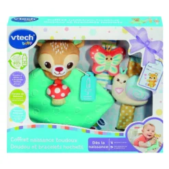 Coffret naissance toudoux - Doudou et bracelets hochets