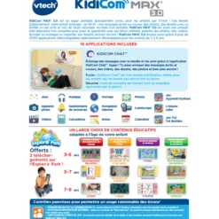 KidiCom MAX 3.0 bleu - portable sécurisé enfant
