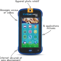 KidiCom MAX 3.0 bleu - portable sécurisé enfant