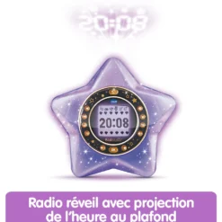 Kidimagic Starlight violet - réveil enfant
