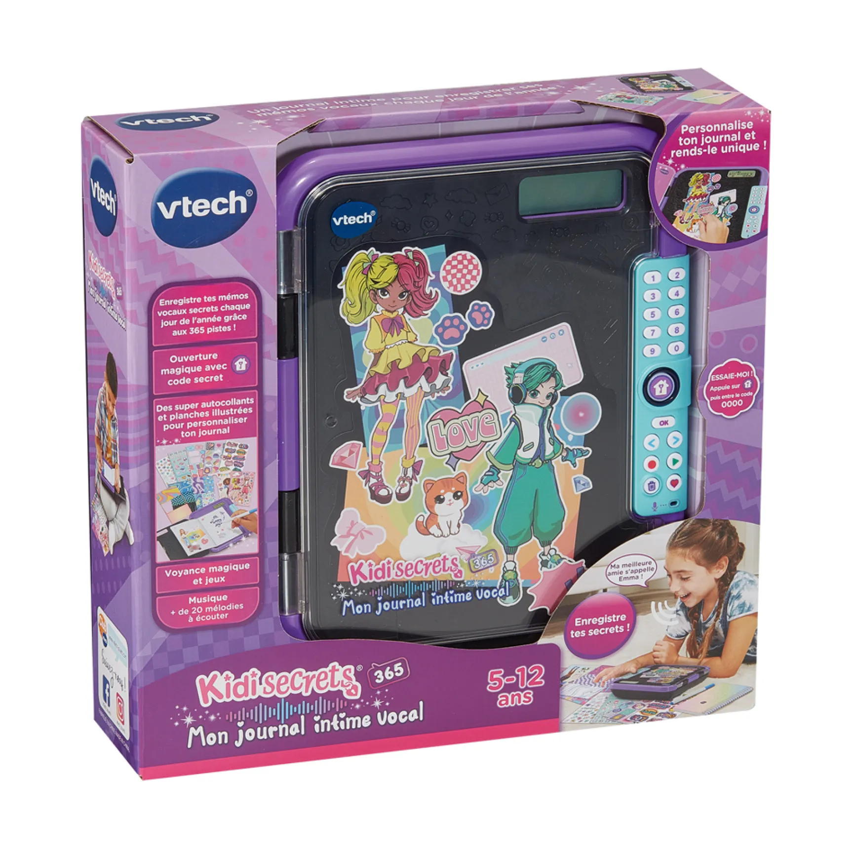KidiSecrets 365 - Mon journal intime vocal (noir)