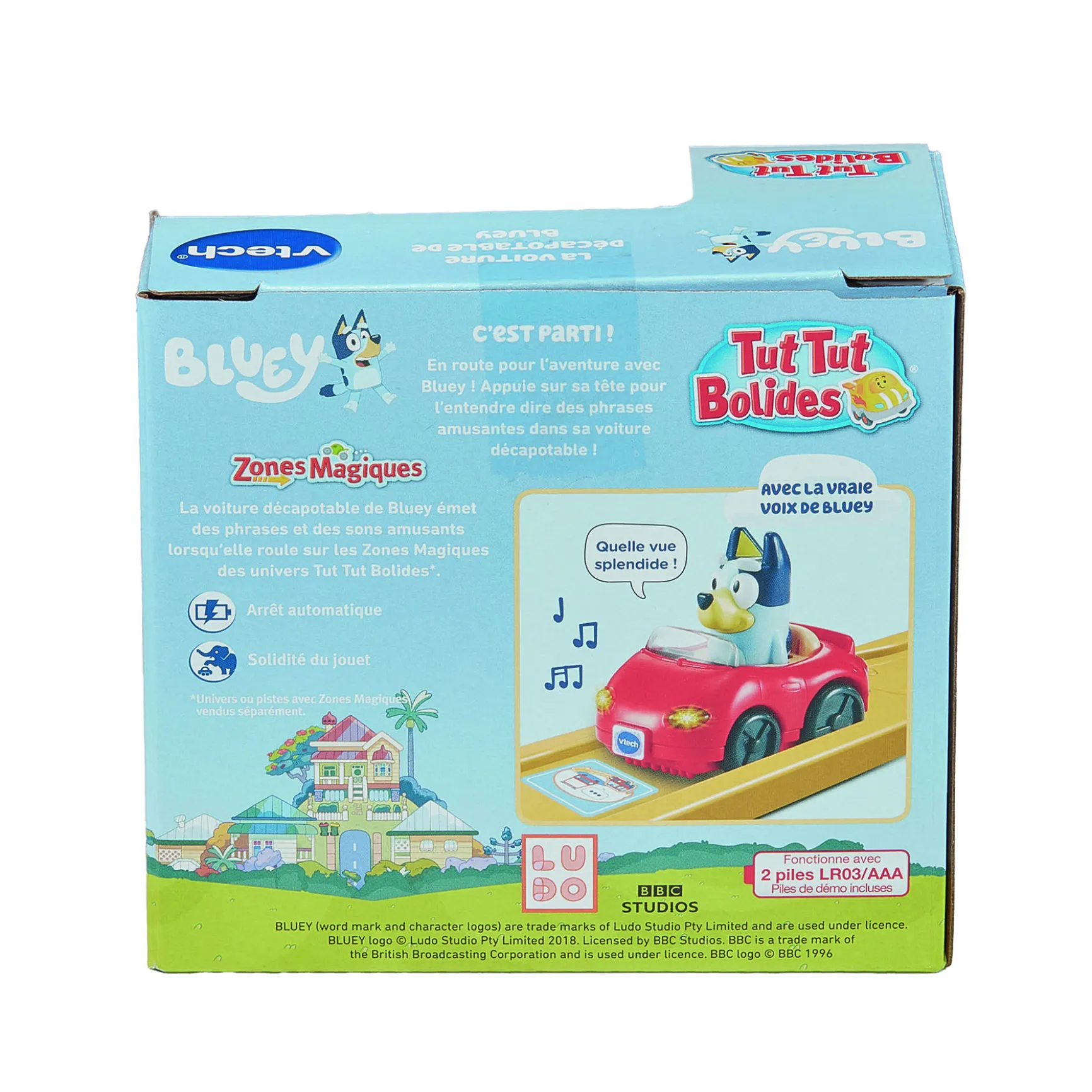La voiture décapotable de Bluey