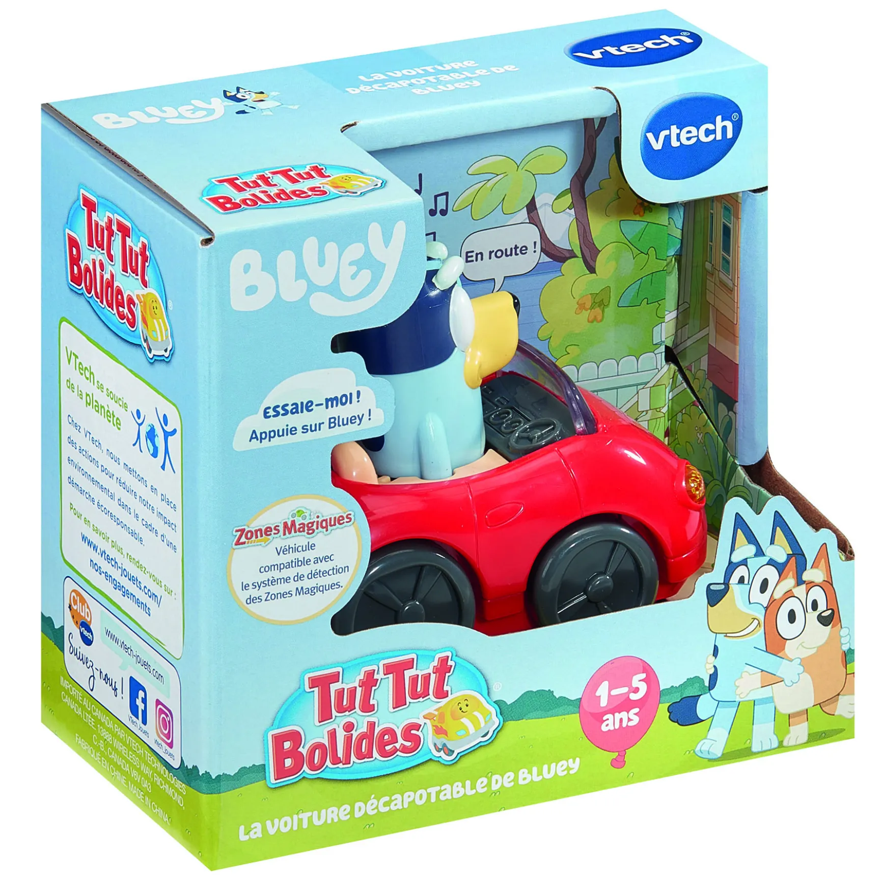 La voiture décapotable de Bluey