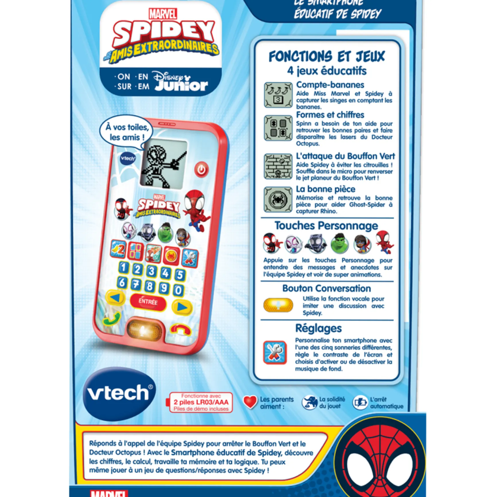 Le smartphone éducatif de Spidey