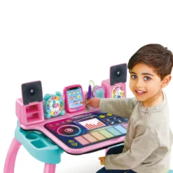 Magi bureau interactif et musical 6 en 1 - rose