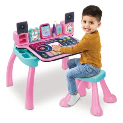 Magi bureau interactif et musical 6 en 1 - rose