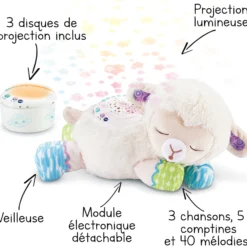 Manon, lumi mouton Nuit étoilée 3 en 1 - veilleuse en peluche
