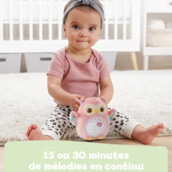 Ma veilleuse lumi chouette rose