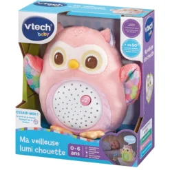 Ma veilleuse lumi chouette rose