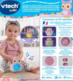 Ma veilleuse lumi chouette rose