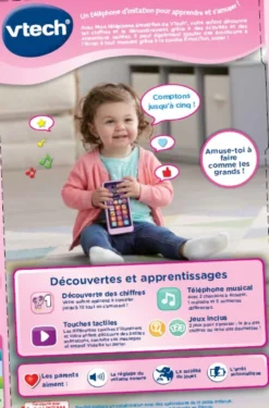 Mon téléphone émoti'fun rose
