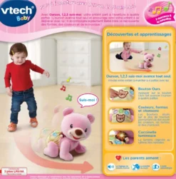 Ourson, 1,2,3 suis-moi rose