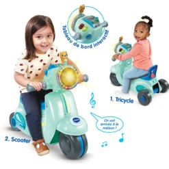 Porteur scooter interactif 3 en 1
