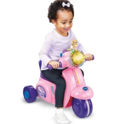 Porteur scooter interactif 3 en 1 rose