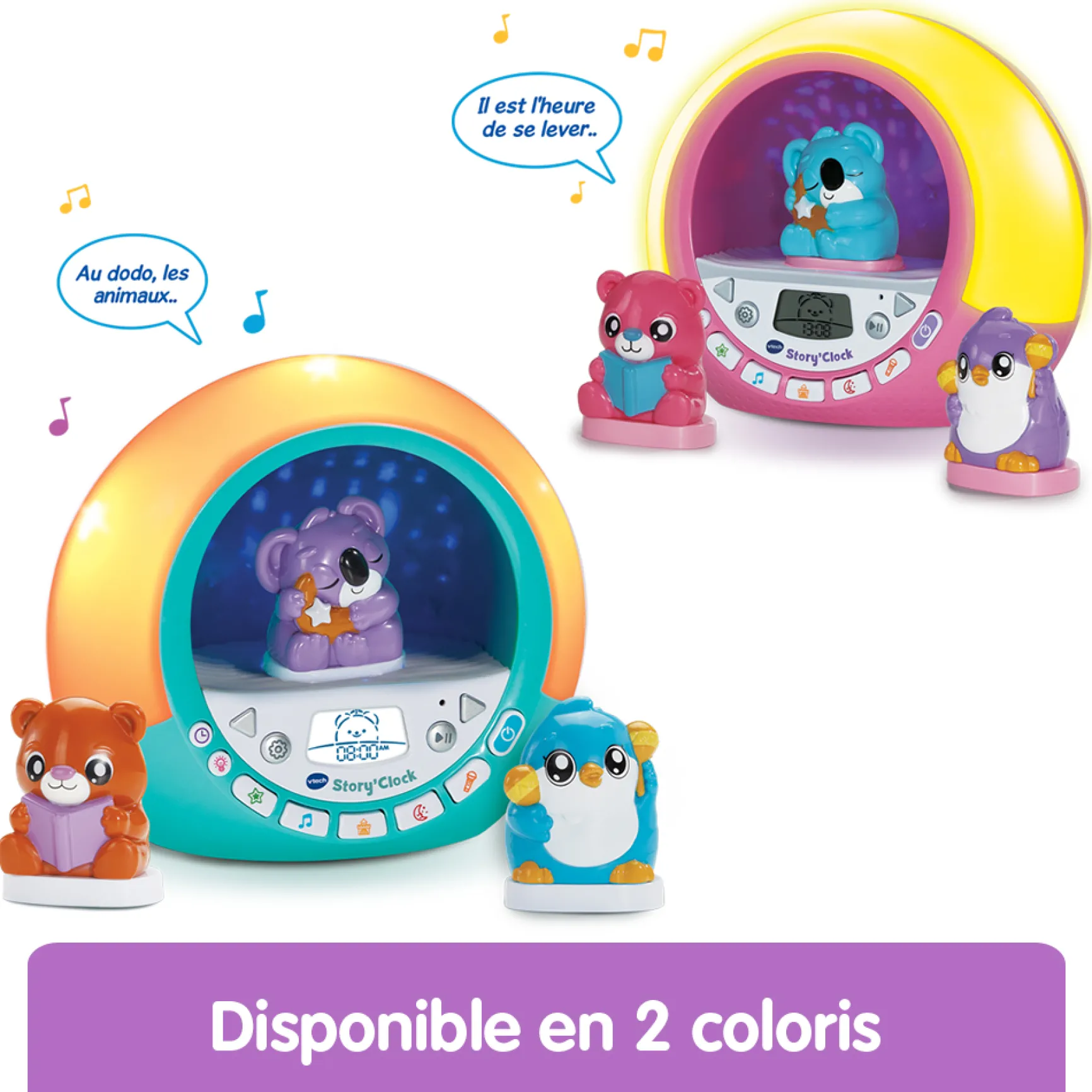 Story'Clock Ma conteuse-réveil - rose