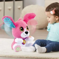 Toutou parle avec moi rose - peluche interactive