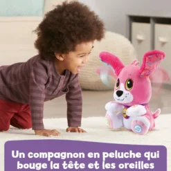 Toutou parle avec moi rose - peluche interactive