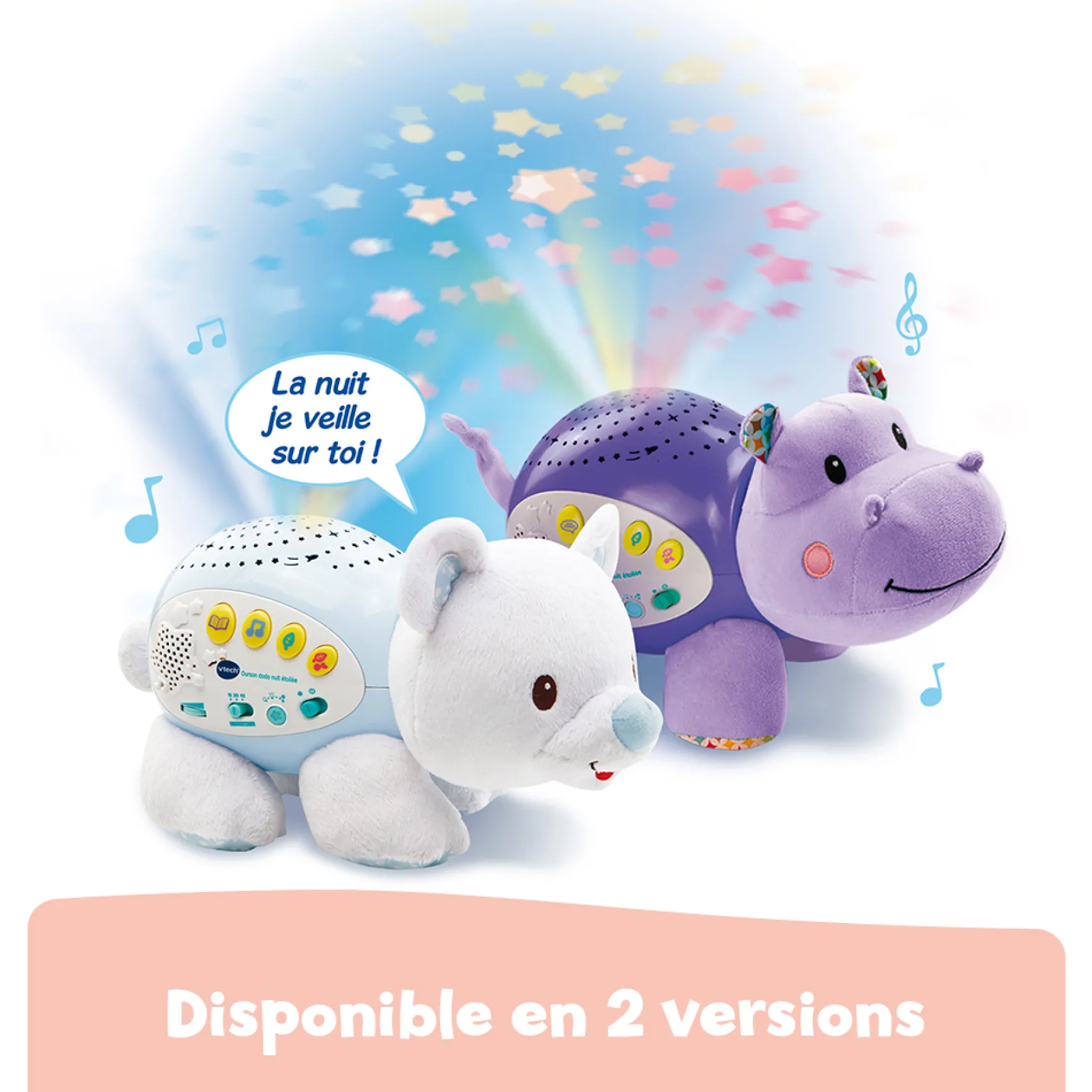 Veilleuse bébé Hippo Dodo Nuit Etoilée