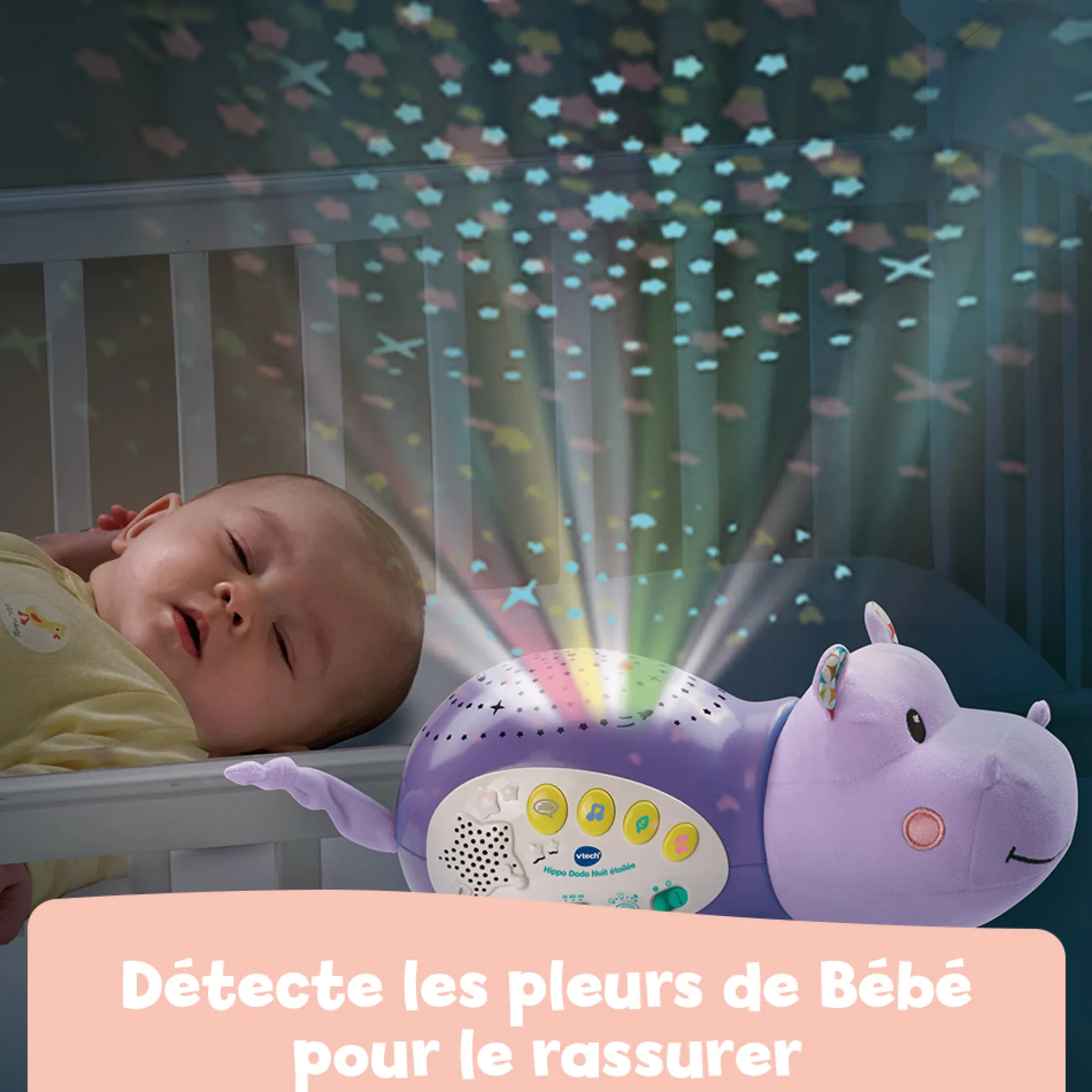 Veilleuse bébé Hippo Dodo Nuit Etoilée